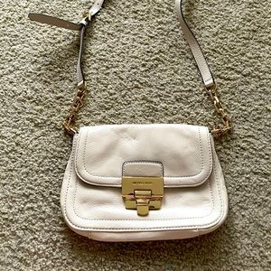 Cream leather Michael Kors crossbody